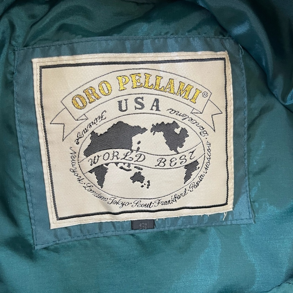 Teal green Long Hooded Coat with detachable Fur Trim - Picture 8 of 11